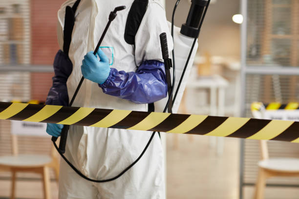 Professional Biohazard Cleanup technician working in Guy, TX